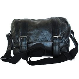 Schwarze Leder Schultertasche Chloé Schwarz