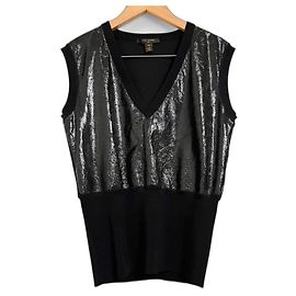 Louis Vuitton Schwarzes Viscose Oberteil Schwarz
