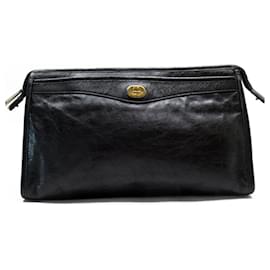 Gucci-Bolsa de mão de couro preto Gucci-Preto