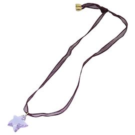 Collar Baccarat Star de cristal de vidrio púrpura Auth am7119 Púrpura