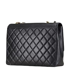Chanel-Chanel Matelasse Coco Mark Chain Shoulder Bag-Black