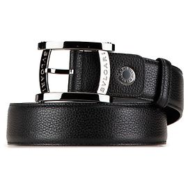 Bulgari Bvlgari Ashoma Leather Belt Black