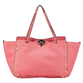 Borsa Tote Rockstud Valentino Rosa