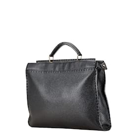Fendi-Sac à épaule Fendi Peekaboo Fit Bugs Eye Monster-Noir