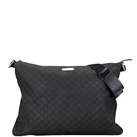 Gucci-Gucci GG Nylon Shoulder Bag-Black