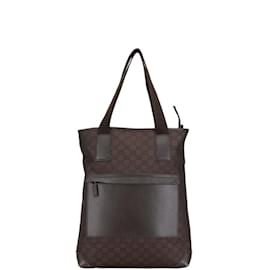 Gucci-Gucci GG Canvas Tote Bag-Brown