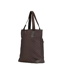Gucci-Gucci GG Canvas Tote Bag-Brown