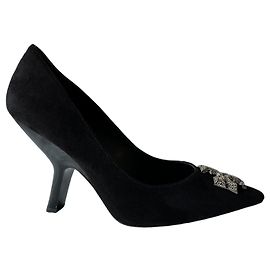 Tory Burch Décolleté in suede nero Eleanor Nero