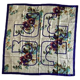 Tory Burch Lenço de seda twill com estampa floral Multicor
