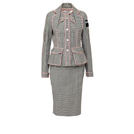 Conjunto de lana y seda gris y rosa Christian Dior Multicolor