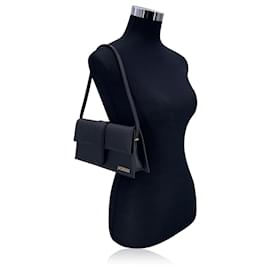 Jacquemus-Black Leather Le Long Bambino Structured Shoulder Bag-Black