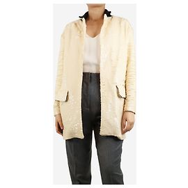 Autre Marque Veste en sequins crème - taille S Écru