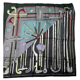 Hermès-Silk scarves-Grey