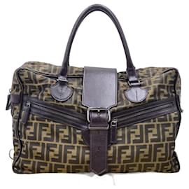 Fendi-Fendi Zucca Zucchino Duffel Boston Travel Bag-Brown