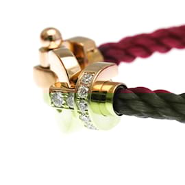 Fred-Fred Force 10 Large Model Half Diamond Bracelet-Golden