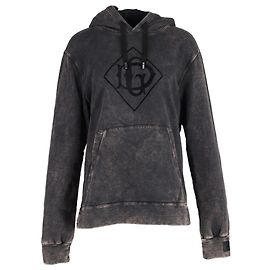 Sudadera de algodón gris con estampado de logo efecto vintage de Dolce & Gabbana Gris