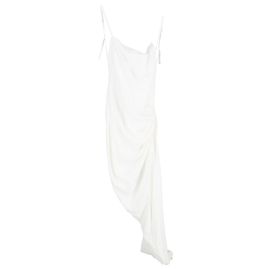 Robe drapée Jacquemus Le Splash en viscose blanche Blanc