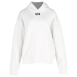 Dolce & Gabbana-Dolce & Gabbana Hoodie with D&G Logo in White Cotton-White