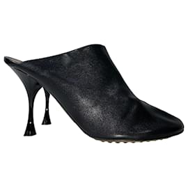 Bottega Veneta-Bottega Veneta Dot Sock Mules in Black Leather-Black