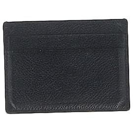 Balenciaga-Porta-cartões com logo Balenciaga em couro preto-Preto