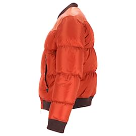 Dsquared2-Dsquared2 Bomber Jacket in Orange Nylon-Orange