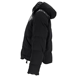 Ralph Lauren-Ralph Lauren RLX Down Puffer Hooded Ski Coat in Black Wool-Black