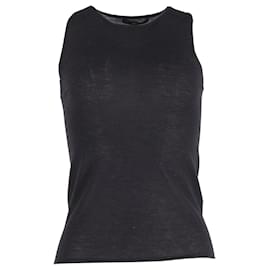 Gucci-Gucci Sleeveless Tank Top in Grey Cashmere-Black