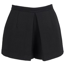 Sandro Paris Patterned A-Line Skorts in Black Wool Black