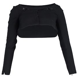 Givenchy Cropped Bolero Jacket in Black Wool Black