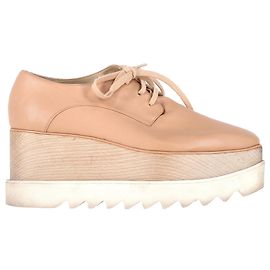 Stella Mc Cartney Elyse Schnürplattformschuhe aus nude Leder von Stella McCartney Braun Fleisch