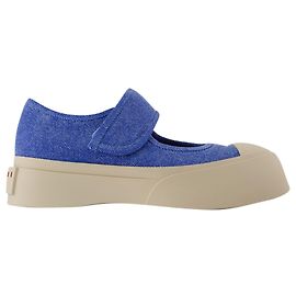 Sneakers Mary Jane - Marni - Cotone - Blu Blu
