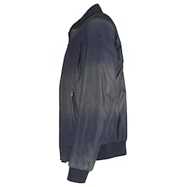 Hugo Boss-Hugo Boss Bomber Jacket in Blue Nylon-Blue