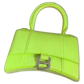 Balenciaga-Balenciaga Hourglass XS neon green bag - with dustbag and certificate of authenticity-Green