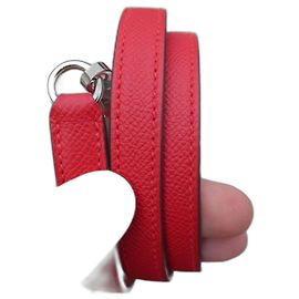 Alça Hermès para bolsa Hermès Kelly em couro vermelho, nova, nunca usada. Vermelho