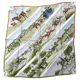 Hermès-Silk scarves-Blue