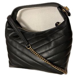 Tory Burch BAG CRESCENT MINI CHEVRON KIRA Nero
