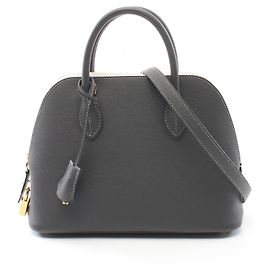 Hermès Hermes Bolide 1937 Graphite Handbag Grey