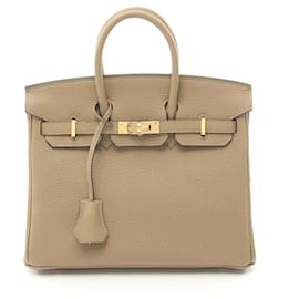 Hermès-Sac à main Hermes Birkin 25 Beige Togo-Beige