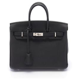 Hermès-Sac à main Hermès Birkin 25 Togo Noir-Noir