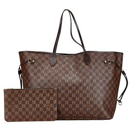 Louis Vuitton Damier Neverfull GM Tote Bag N41357 Brown