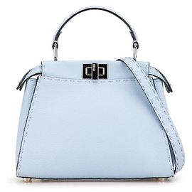 Fendi Peekaboo ISeeU Small Leather Handbag Blue