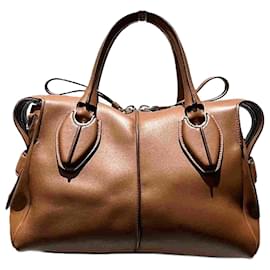 Tod's-Tod's Leather Styling D Bag 2WAY Handbag-Brown