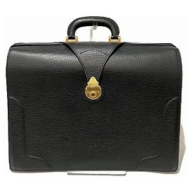 Burberry Leather Handbag Doctor's Bag Black