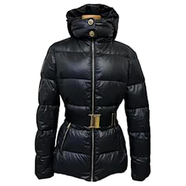 Versace-Versace Medusa Belted Down Coat Black-Other