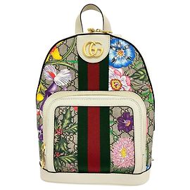 Gucci Ophidia GG Flora Backpack White