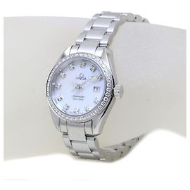 Omega Seamaster Aqua Terra Diamond Quartz Watch White