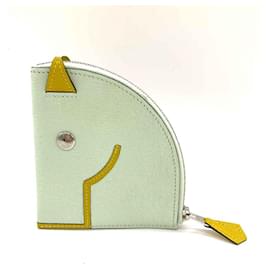 Hermès-Hermes Chevre Paddock Wallet Coin Case-White