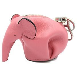 Loewe Elephant Coin Case Classic Calf Pink Pink