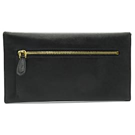 Prada-Prada Saffiano Leather Zip Long Wallet 1MF175-Black