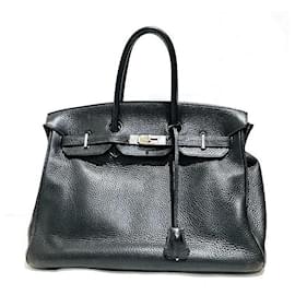 Hermès-Sac à main Hermès Birkin 35 noir-Noir